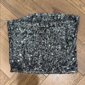 NWOT Free People Sequin Blue/Green Tube Top XS